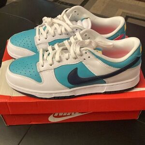 Brand New, never worn, dead stock Nike Dunk Low Dusty Cactus. Size 10 M